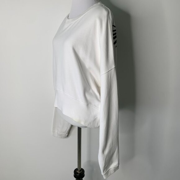 All Saints Women's White Wingan Enrico Long Sleeve Sweatshirt Size Medium - Picture 3 of 14